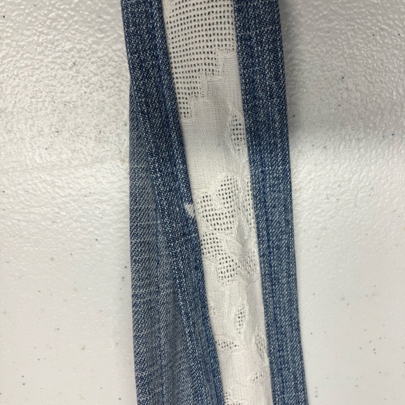 Handmade Upcycled Denim Shoulder Bag/Tote, Blue/Green, Handstitched, Lined - Picture 5 of 6